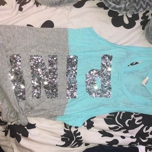 ‼️PINK blue and grey tank top‼️